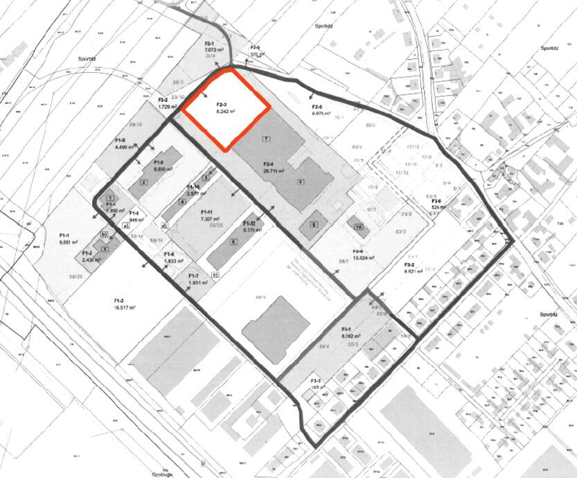 Lageplan Freifläche