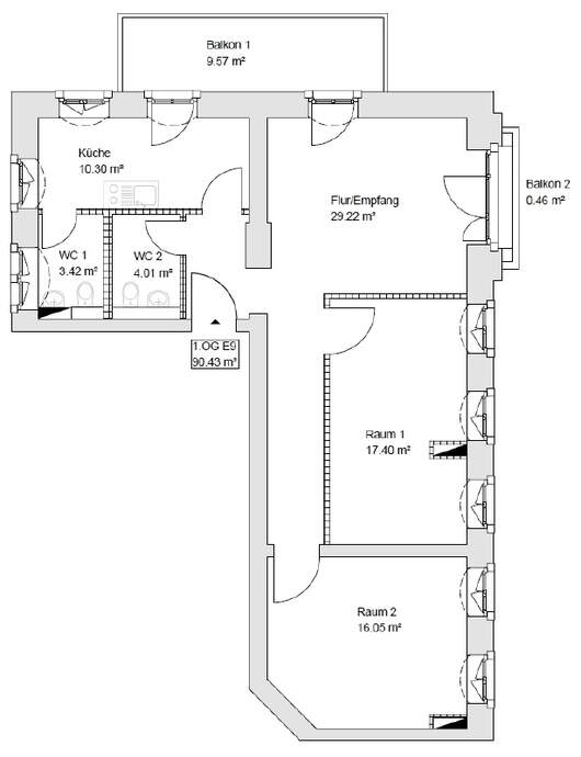 Grundriss Einheit 09