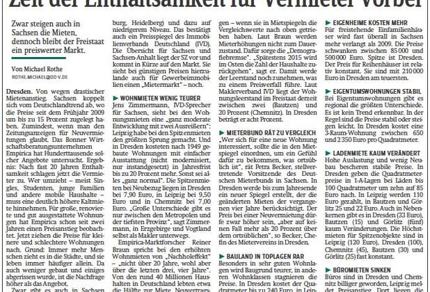 Mietpreis, wo geht denn die Reise hin ?