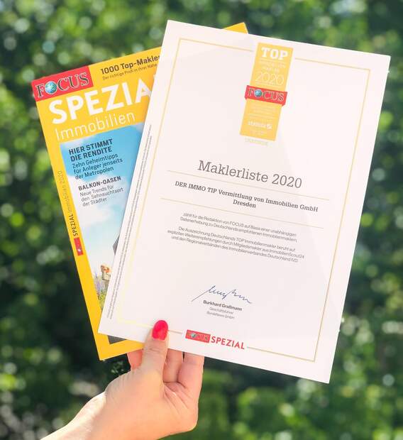 Wir haben Post bekommen +++ FOCUS Auszeichnung    - " TOP Immobilienmakler 2020 "