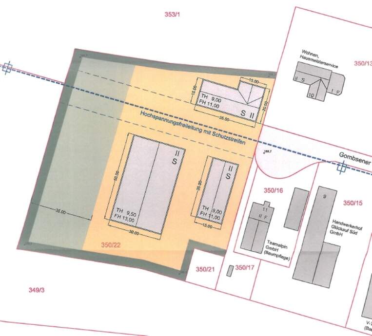 Lageplan Bauvorhaben