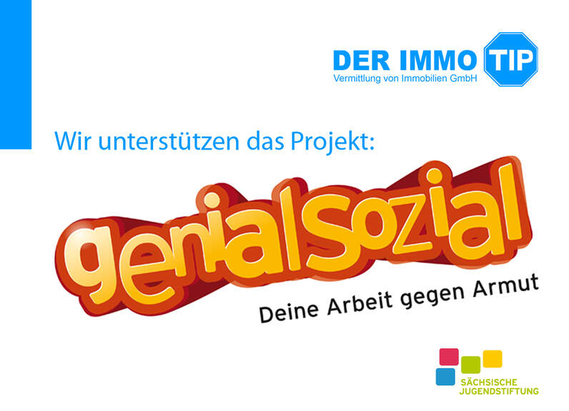 Wir unterstützen das Schülerprojekt "GenialSozial - Deine Arbeit gegen Armut"