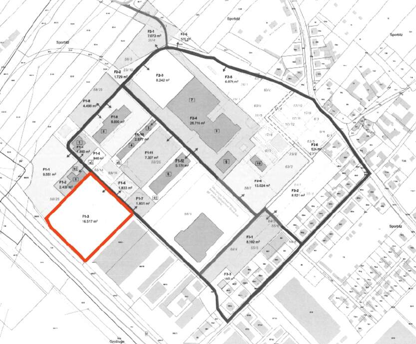 Lageplan Freifläche