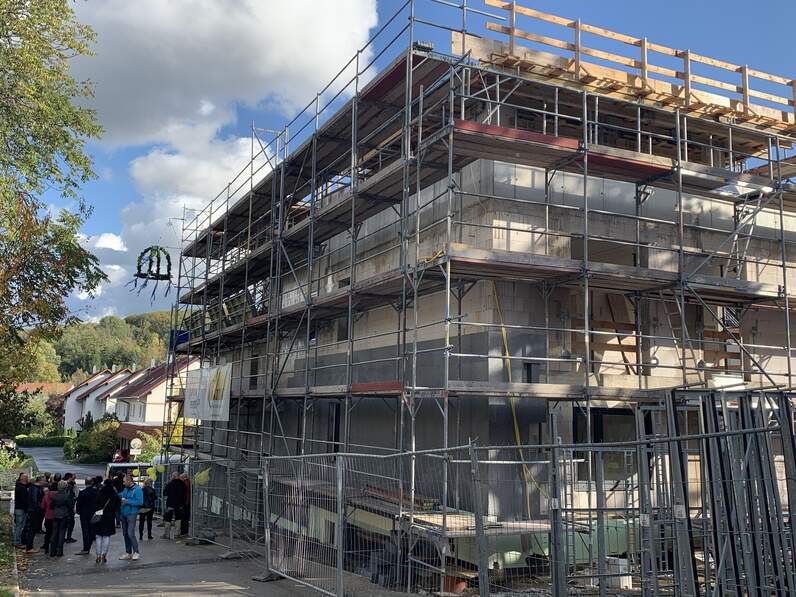 Richtfest für ein Wohnhaus in Pirna