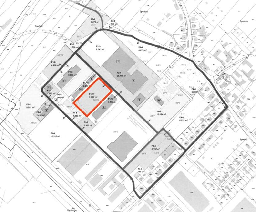 Lageplan Freifläche