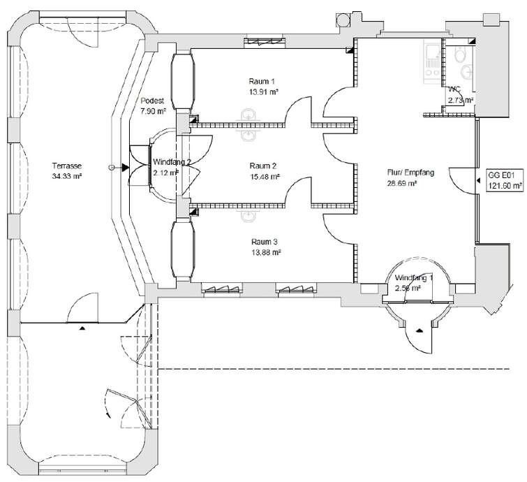 Grundriss Gartengeschoss