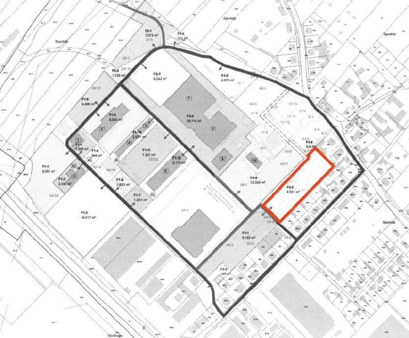 Lageplan Freifläche